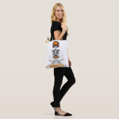 Grappig Skeleton Gamer BRUH Halloween spel Tote Bag (Op model)