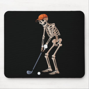 Grappig Skeleton Golfspeler Golfer Mannen Dad Hall Muismat