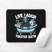 Grappig Skeleton Halloween Live Laugh Toaster De D Muismat (Met muis)
