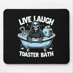 Grappig Skeleton Halloween Live Laugh Toaster De D Muismat