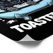 Grappig Skeleton Halloween Live Laugh Toaster De D Poster (Hoek)