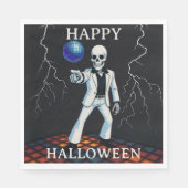 Grappig Skeleton Haunted Disco Halloween Party Servet (Voorkant)