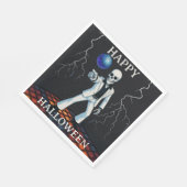 Grappig Skeleton Haunted Disco Halloween Party Servet (Hoek)