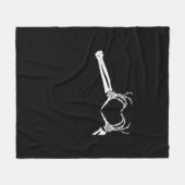 Grappig Skeleton Heart Hands. Halloween Costume Sk Fleece Deken (Voorkant (Horizontaal))