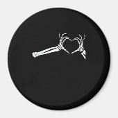 Grappig Skeleton Heart Hands. Halloween Costume Sk Magneet (Voorkant)