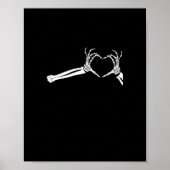 Grappig Skeleton Heart Hands. Halloween Costume Sk Poster (Voorkant)