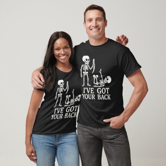 Grappig Skeleton "I’ve Got Your Back" Pun – Humori T-shirt (Unisex)