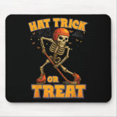 Grappig Skeleton IJshockeyspeler Halloween kostuum Muismat (Voorkant)