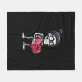 Grappig Skeleton Mannen Vrouwen Skeleton Hart Vale Fleece Deken (Voorkant (Horizontaal))