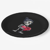 Grappig Skeleton Mannen Vrouwen Skeleton Hart Vale Papieren Bordje (Gekanteld)