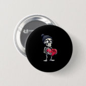 Grappig Skeleton Mannen Vrouwen Skeleton Hart Vale Ronde Button 5,7 Cm (Voorkant /achterkant)