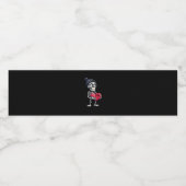 Grappig Skeleton Mannen Vrouwen Skeleton Hart Vale Waterfles Etiket (Enkel label)