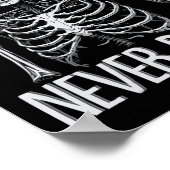 Grappig Skeleton Nooit Beter Halloween Skull Outfi Poster (Hoek)