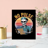 Grappig Skeleton Nurse Geen Pulse Design – Dark Hu Acryl Bord (Huwelijk)