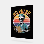Grappig Skeleton Nurse Geen Pulse Design – Dark Hu Acryl Bord (Hoek)