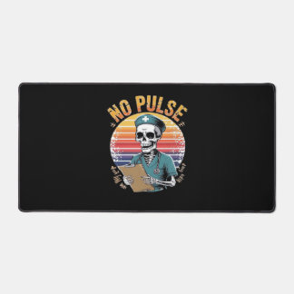Grappig Skeleton Nurse Geen Pulse Design – Dark Hu Bureaumat