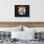 Grappig Skeleton Nurse Geen Pulse Design – Dark Hu Canvas Afdruk (Insitu (Slaapkamer))