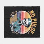 Grappig Skeleton Nurse Geen Pulse Design – Dark Hu Fleece Deken (Voorkant (Horizontaal))
