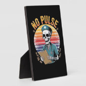 Grappig Skeleton Nurse Geen Pulse Design – Dark Hu Fotoplaat (Zijkant)