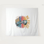 Grappig Skeleton Nurse Geen Pulse Design – Dark Hu Wandkleed (Voorkant (horizontaal))