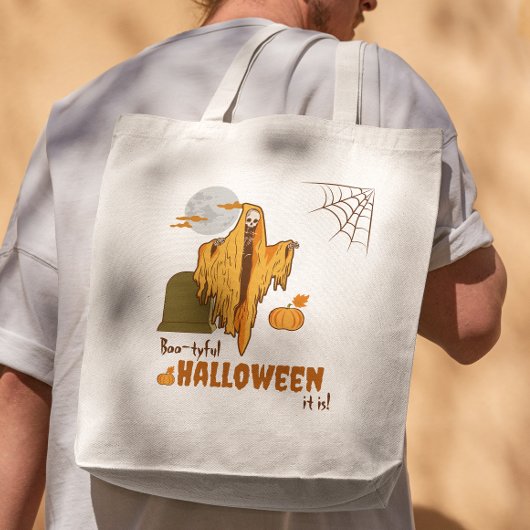 Grappig Skeleton Pompoen Volwassen Humor Halloween Tote Bag