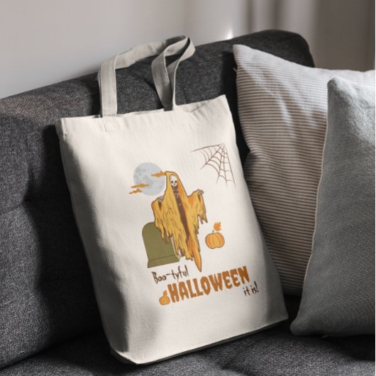 Grappig Skeleton Pompoen Volwassen Humor Halloween Tote Bag