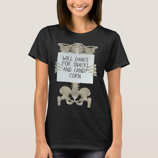 Grappig Skeleton Slogan Halloween T-shirt (Voorkant)