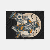 Grappig Skeleton Soccer Mannen Boys Kinder Hallowe Fleece Deken (Voorkant (Horizontaal))