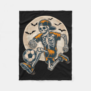 Grappig Skeleton Soccer Mannen Boys Kinder Hallowe Fleece Deken