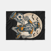Grappig Skeleton Soccer Mannen Boys Kinder Hallowe Fleece Deken (Voorkant (Horizontaal))