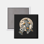 Grappig Skeleton Soccer Mannen Boys Kinder Hallowe Magneet (Voorkant / Achterkant)