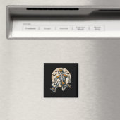 Grappig Skeleton Soccer Mannen Boys Kinder Hallowe Magneet (Insitu (Vaatwasser))