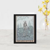 Grappig Skeleton Tarot Kaart Deadlifter Bodybuildi (Gele Bloem)