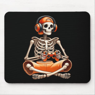 Grappig Skeleton Videogame Halloween Gaming Gamer Muismat