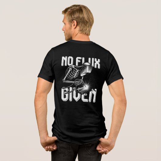 Grappig Skeleton Welder Geen Flux Gezien Mannen Tri-Blend Shirt (Achterkant volledig)