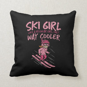 Grappig ski-meisje als gewoon meisje, maar veel co kussen