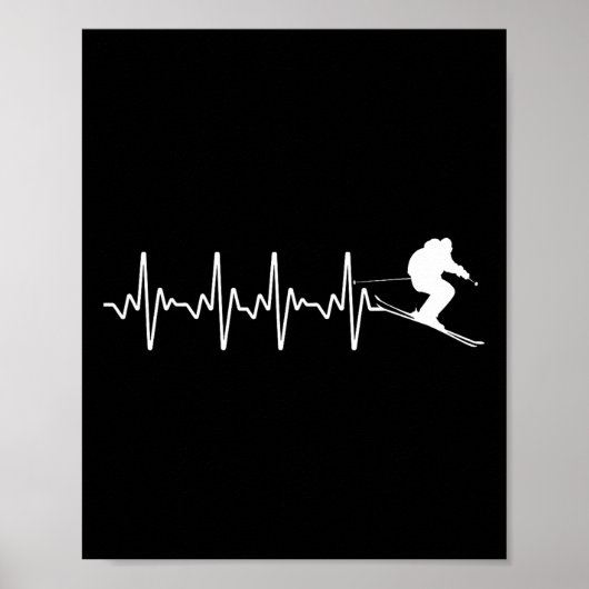 Grappig ski-ontwerp voor skiër mannen vrouwen kind poster (Voorkant)