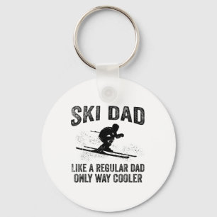 Grappig Ski Vader Cadeau Skiërs Schattig Skiën Lie Sleutelhanger