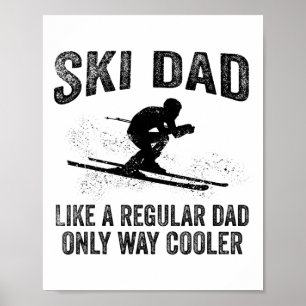 Grappig Ski Vader Cadeau Skiërs Schattige Ski Lief Poster