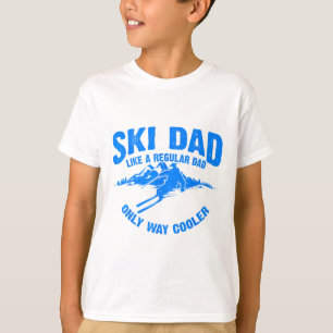 Grappig ski vader cadeau skiërs schattige ski lief t-shirt