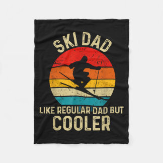 Grappig ski vader shirt skiër vaders skien cadeau  fleece deken