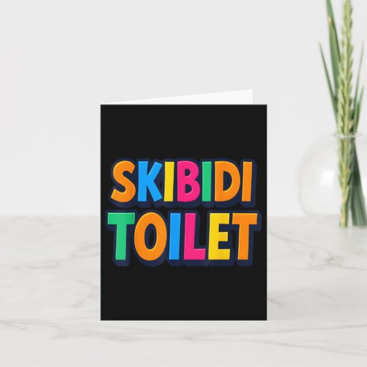 Grappig Skibidi toilet Kaart (Voorkant)