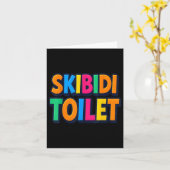 Grappig Skibidi toilet Kaart (Gele Bloem)