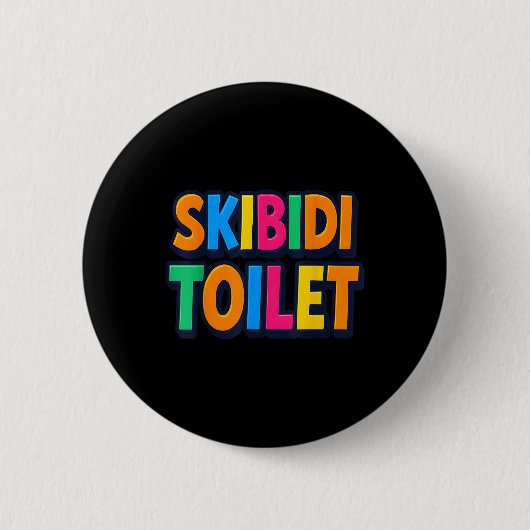 Grappig Skibidi toilet Ronde Button 5,7 Cm (Voorkant)