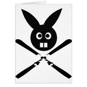 grappig skibunny-pictogram