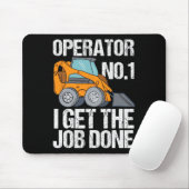 Grappig Skid Steer Daddy Grappig Vaderdag Gift Muismat (Met muis)