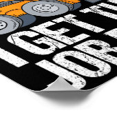 Grappig Skid Steer Daddy Grappig Vaderdag Gift Poster (Hoek)