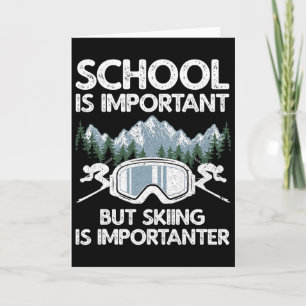 Grappig Skidesign Voor Mannen Vrouwen Skier Ski Sk Kaart