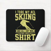 Grappig Skiën Ik Scheurde Mijn ACL Skiën Kniebless Muismat (Met muis)