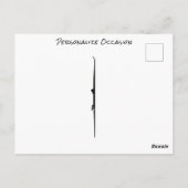 Grappig Skiën Kerst Sneeuwman Winter Seizoensgebon Briefkaart (Achterkant)